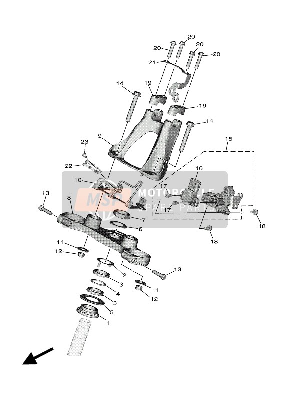 Yamaha TMAX SX ABS 2018 Steering for a 2018 Yamaha TMAX SX ABS